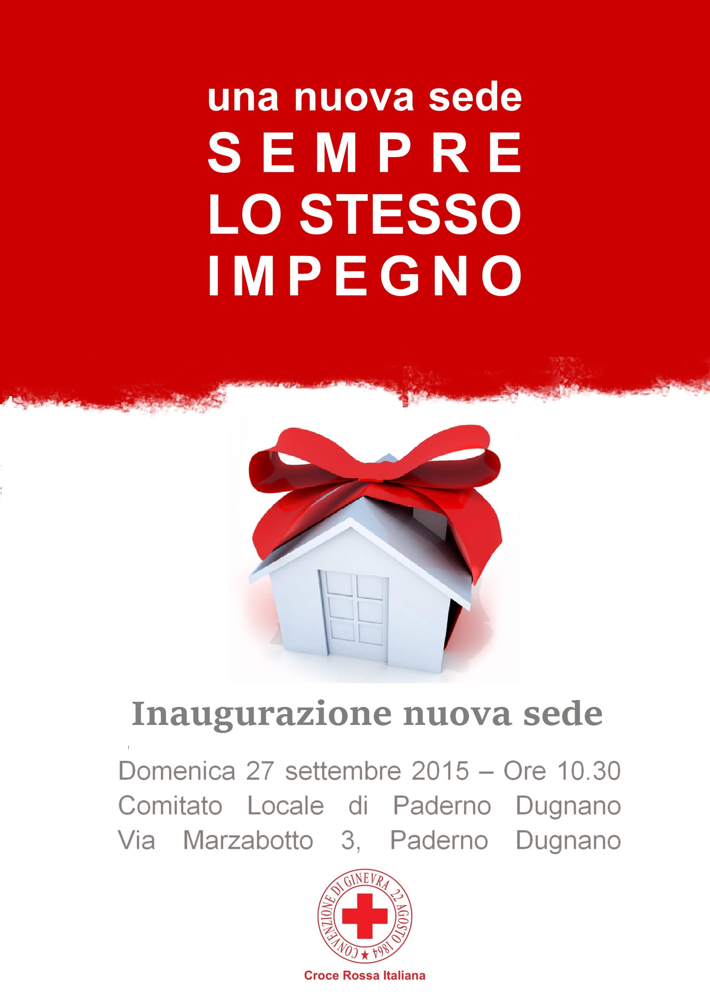 Inaugurazione nuova sede - Volantino Fronte